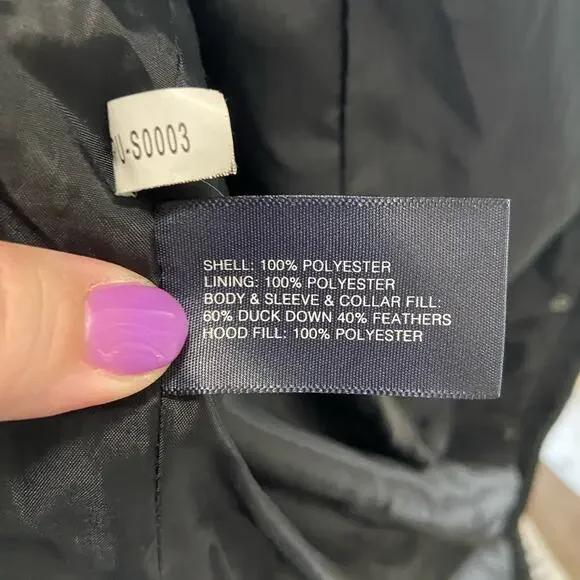 Women's Black Quilted Coat - Picture 8 of 10